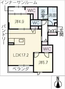 プレミアス【3階】の間取り