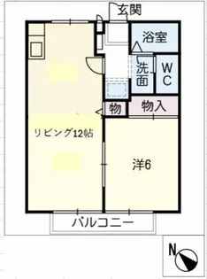 サンライフ・テラモト A棟【203号室】の間取り
