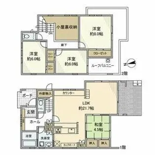 愛知県知多市新舞子【一戸建】の間取り