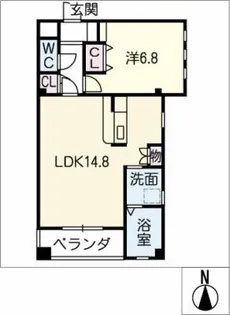 パームタウンイースト【1階】の間取り