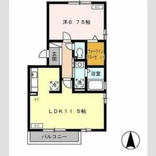 グランパティオ B棟【3階】の間取り