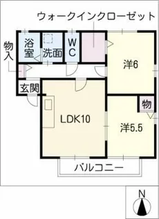 ウェストノーバⅡ【2階】の間取り