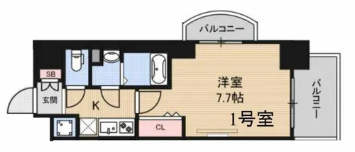 LUXE海老江Ⅱ【10階】の間取り
