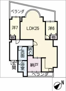 シティアーク徳川【6階】の間取り