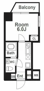 SERENiTE本町reflet【9階】の間取り