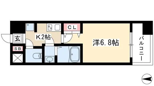 リヴシティ鶴舞【906号室】の間取り