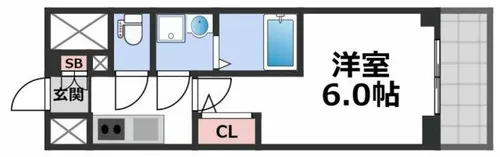 エスリードレジデンス大阪天王寺【14階】の間取り