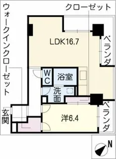 oz alloggio【7階】の間取り