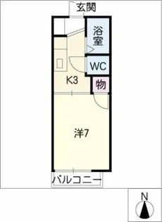 コーポフジⅡ【1階】の間取り