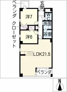 コモド覚王山【3階】の間取り
