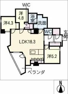 MOTHER(吹上)【7階】の間取り