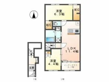 エイプリル ハウス【2階】の間取り