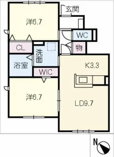 リコルド【1階】の間取り