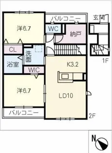 リコルド【2階】の間取り