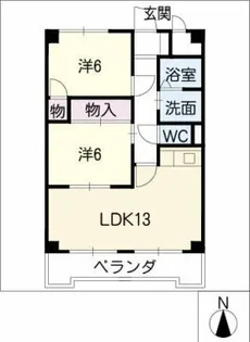 コーポあらき【4階】の間取り