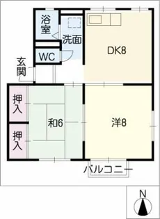 カルム青山 B棟【2階】の間取り
