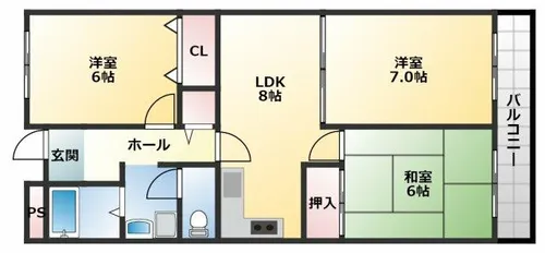 パナグレープ【505号室】の間取り