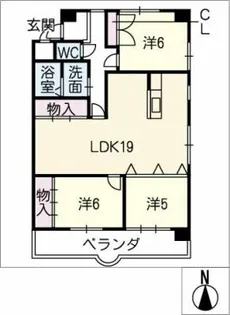 アールコパン【1階】の間取り