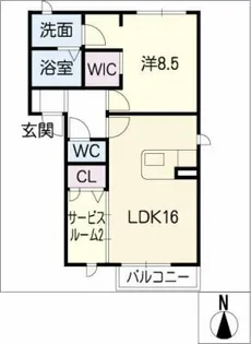 アピア川村【2階】の間取り
