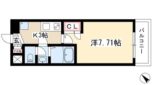 アルフィーレ新栄【0902号室】の間取り