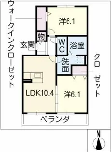 スプリングウッド【1階】の間取り