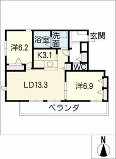 スプリングヒル【4階】の間取り
