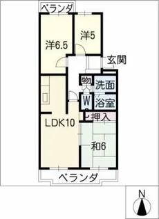 グラパティー【4階】の間取り