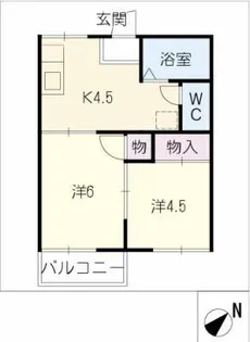 コーポ名豊【2階】の間取り