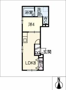 ヘーベル上名古屋【1階】の間取り