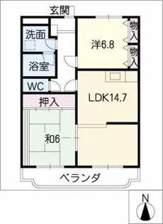 アビタシオン石黒【2階】の間取り