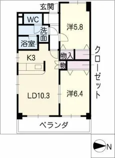 ステージア日進【7階】の間取り