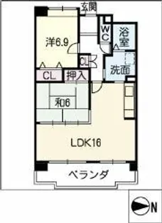シティ・ライフ グランヴィーネ星ヶ丘 A棟【5階】の間取り