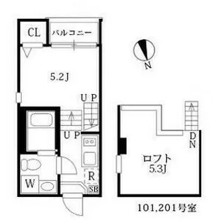リヒト【101号室】の間取り