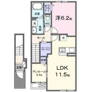シャンポール砂田【2階】の間取り
