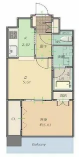 ラグレース福島【9階】の間取り