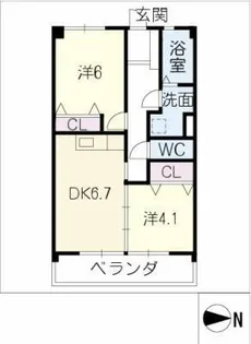 大栄マンション【2階】の間取り