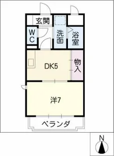 ディアコート磯部第6【4階】の間取り