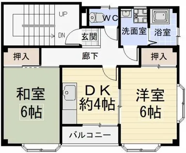早川コーポII【3階】の間取り