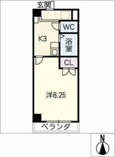 グローバルハイツ原【1階】の間取り