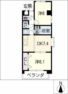 シュクル【6階】の間取り