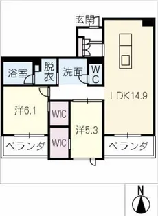 春和景明【1階】の間取り