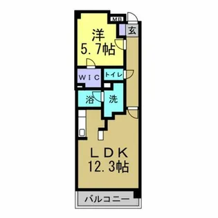 サプリーム大田川【3階】の間取り