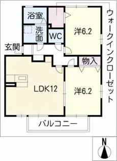 メルベーユボヌールC棟【1階】の間取り