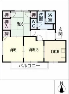 ディアス若宮 A棟【2階】の間取り