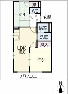 メゾン冨士B【1階】の間取り