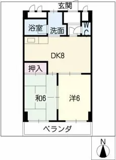 千成ハイネス【2階】の間取り