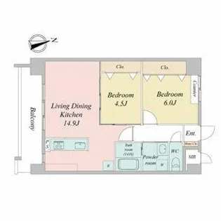 BERG大須【0403号室】の間取り