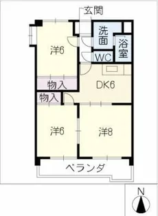 ベルテ21MIURA【2階】の間取り