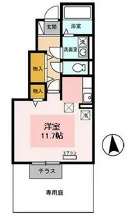 セジュール西土井【1階】の間取り