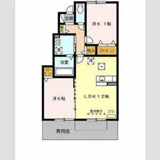 サイドセブン B【1階】の間取り